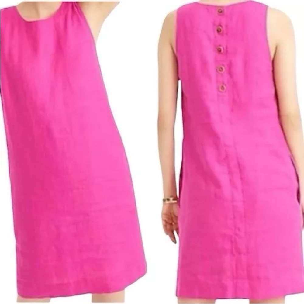 NWT J. Crew Pink Maxine Sheath Mini Dress Sleeveless Crew Neck Sz LP